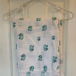 aden + anais Teal Elephant Print Bib